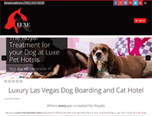 Tablet Screenshot of luxepethotels.com